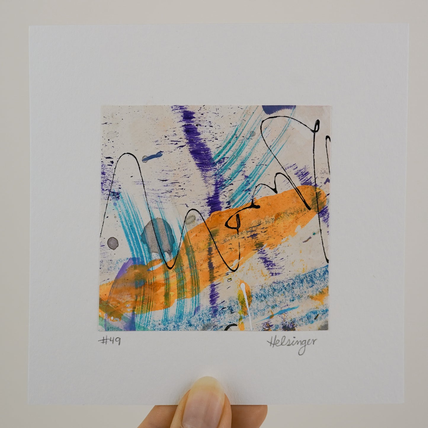 5"x5" Original Art: "A Piece of the Process No. 49"
