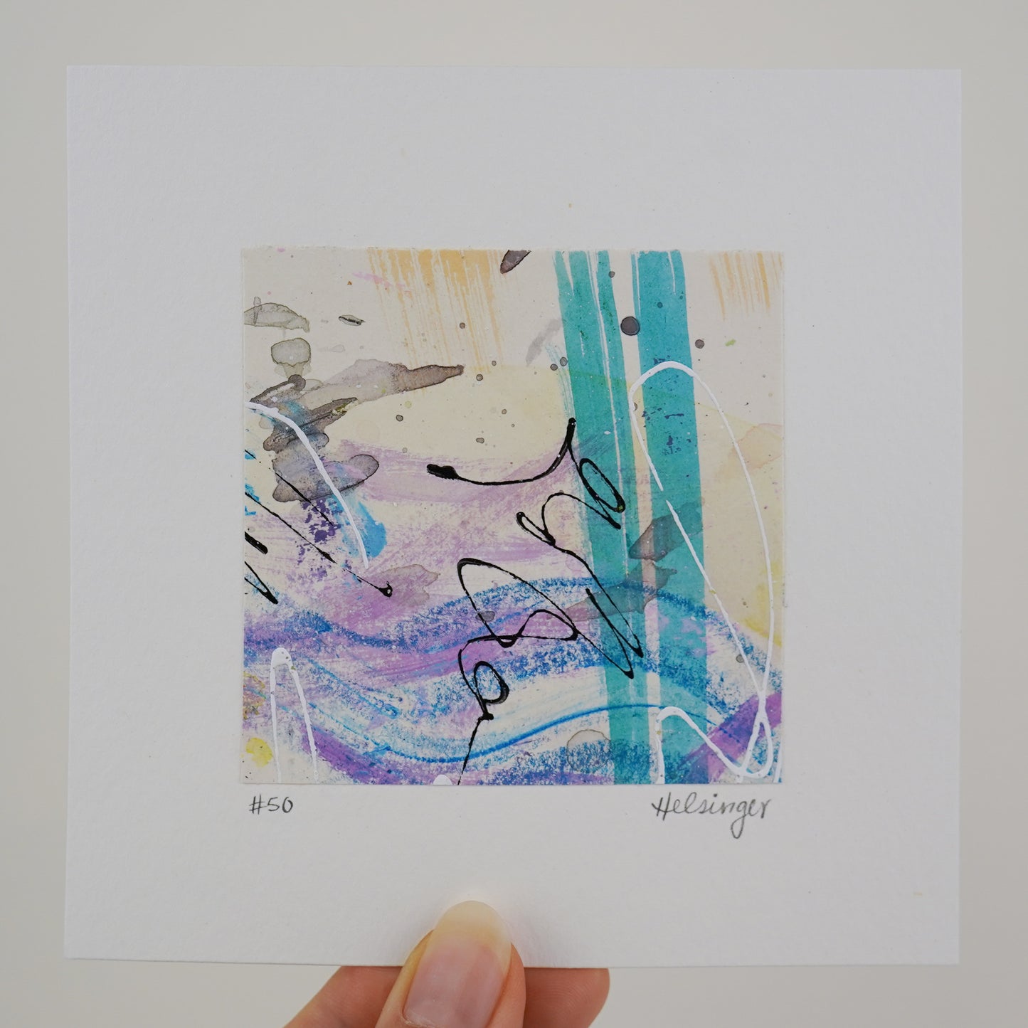5"x5" Original Art: "A Piece of the Process No. 50"