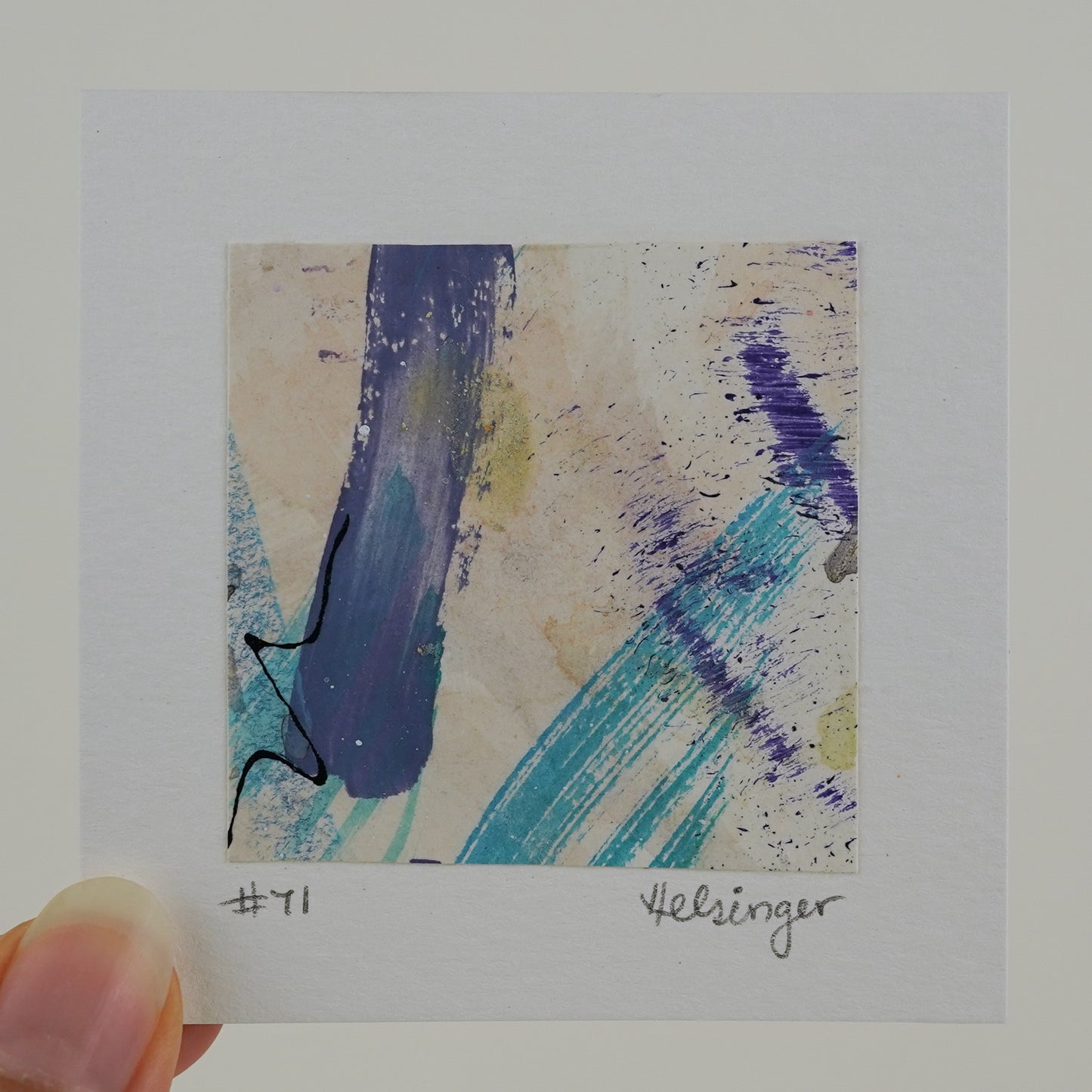 3"x3" Original Art: "A Piece of the Process No. 71"