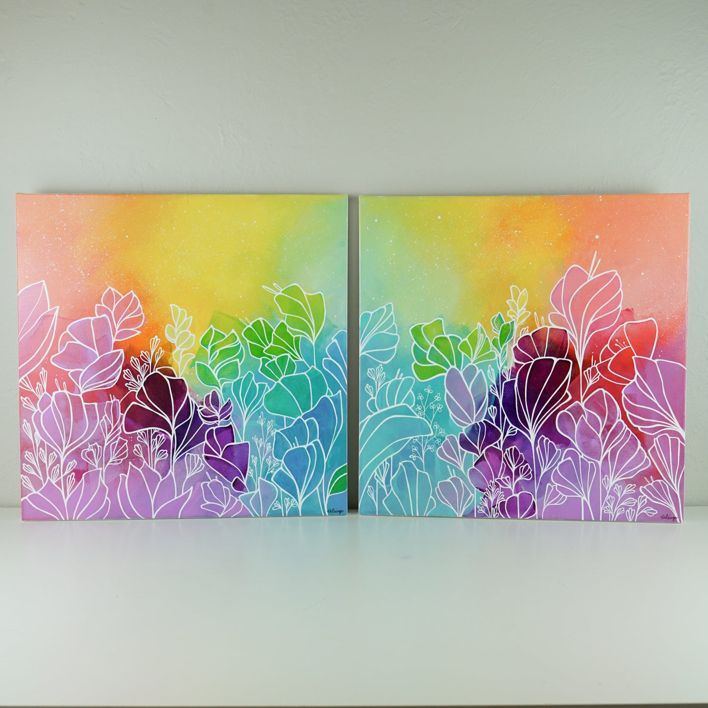 18"x18" Original Painting: "Abundant Bloom XVIII"