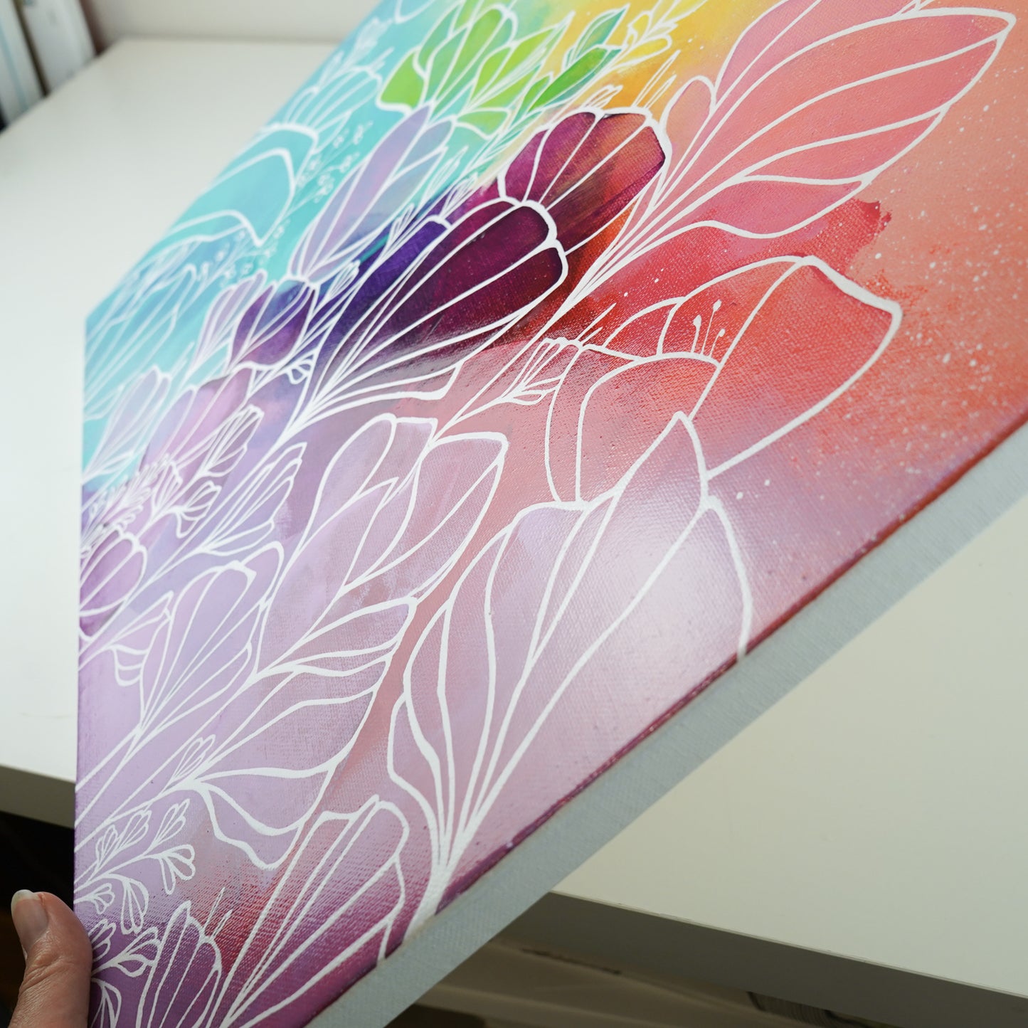 18"x18" Original Painting: "Abundant Bloom XVIII"