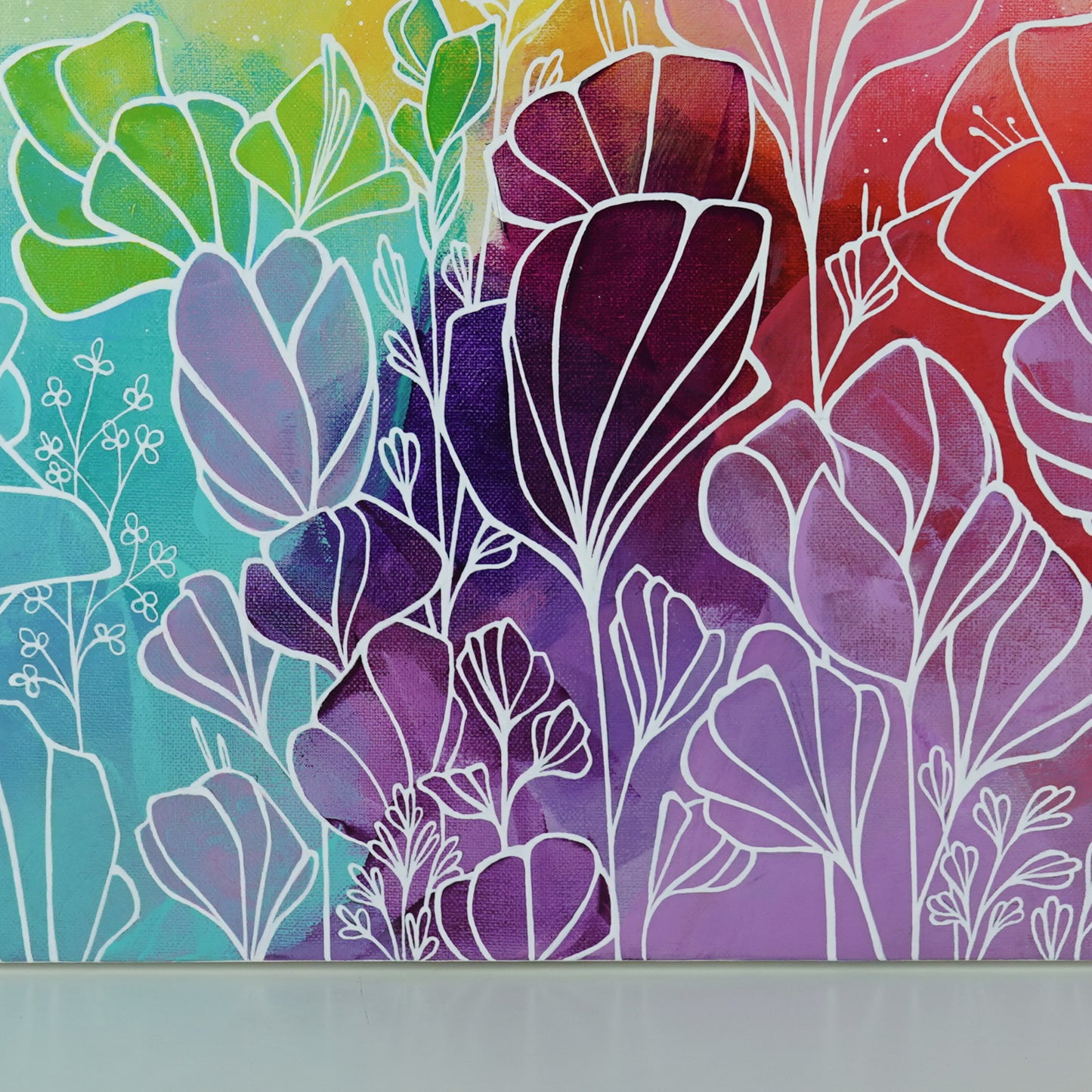 18"x18" Original Painting: "Abundant Bloom XVIII"