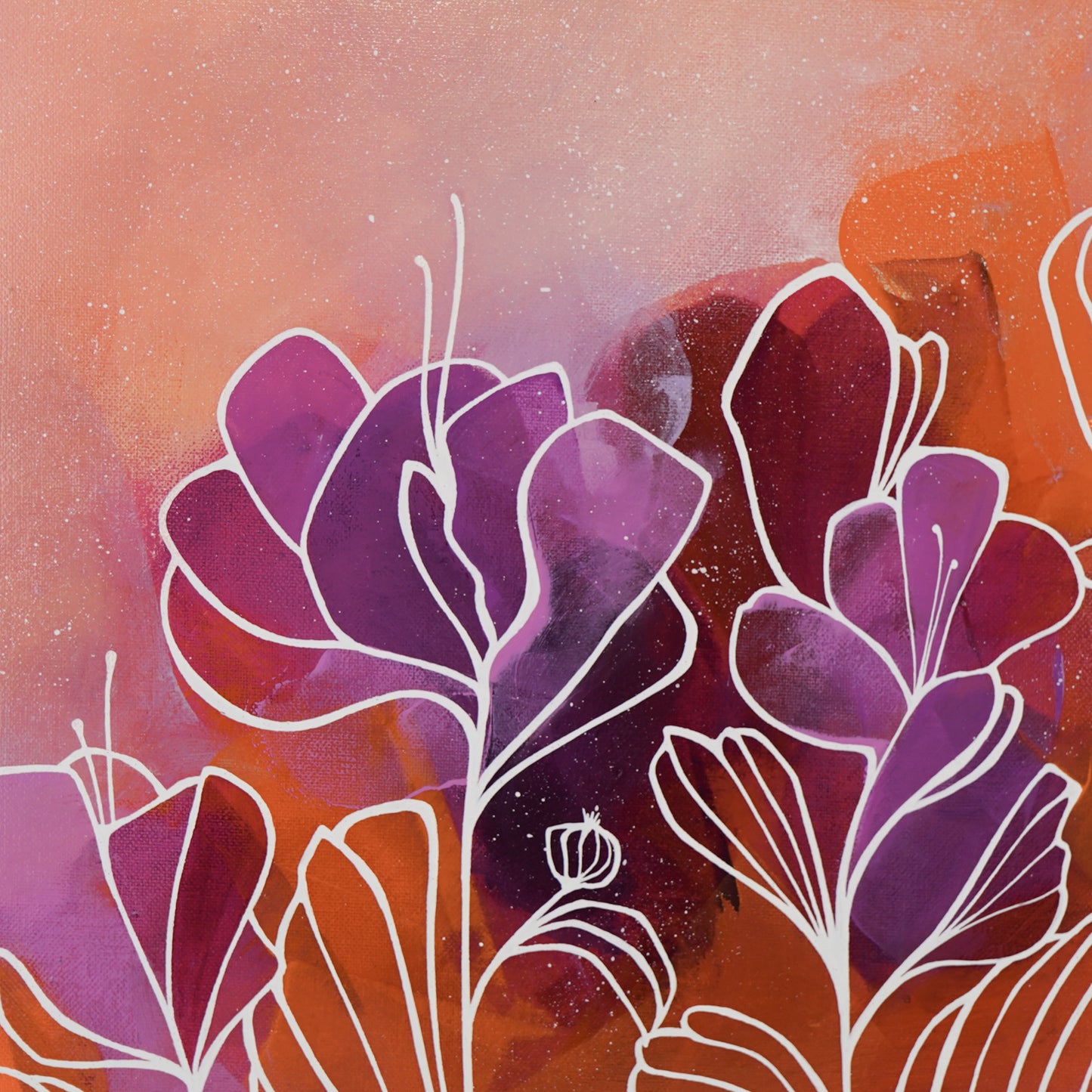 18"x18" Original Painting: "Abundant Bloom III"