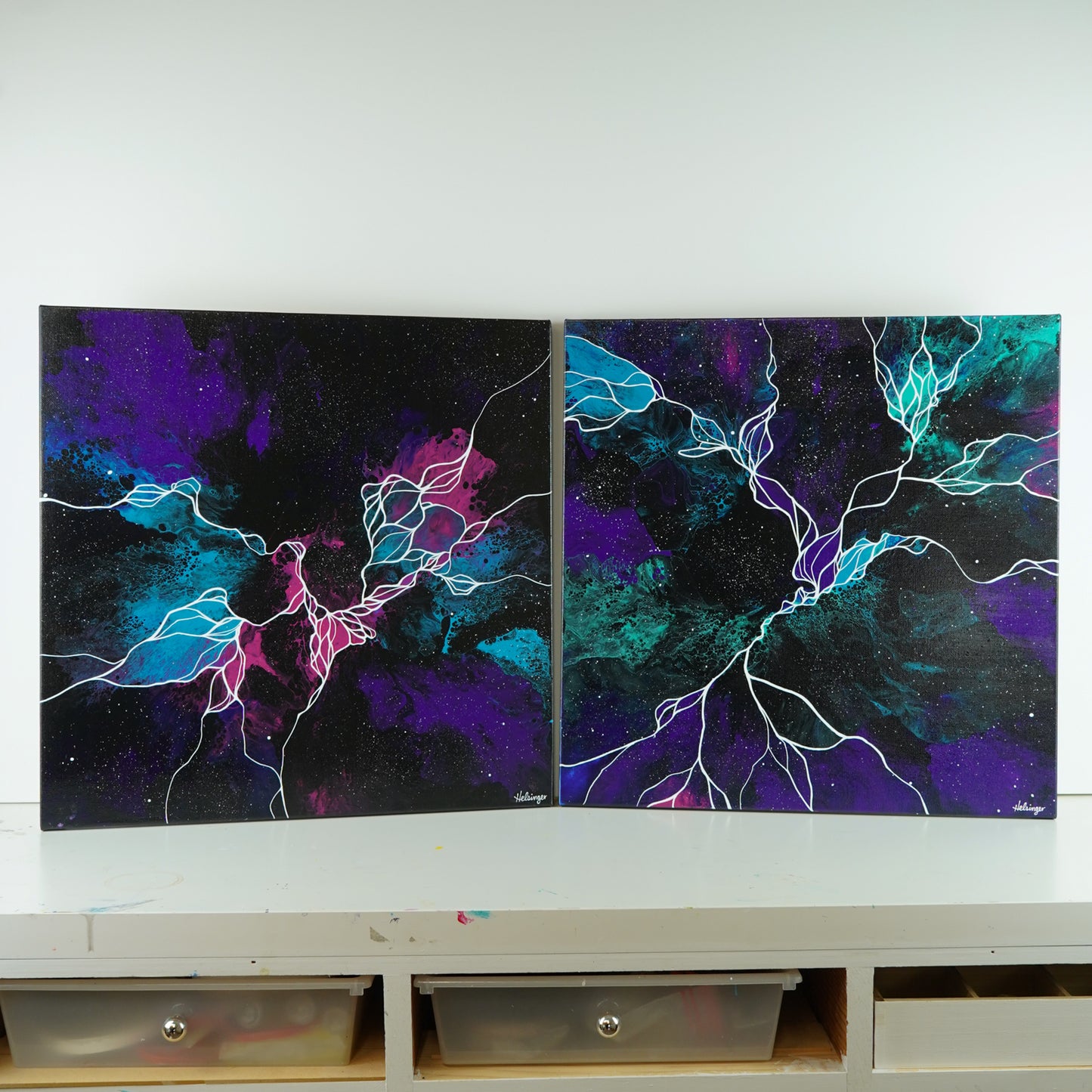 18"x18" Original Painting: "Darkness Revisited XVIII"
