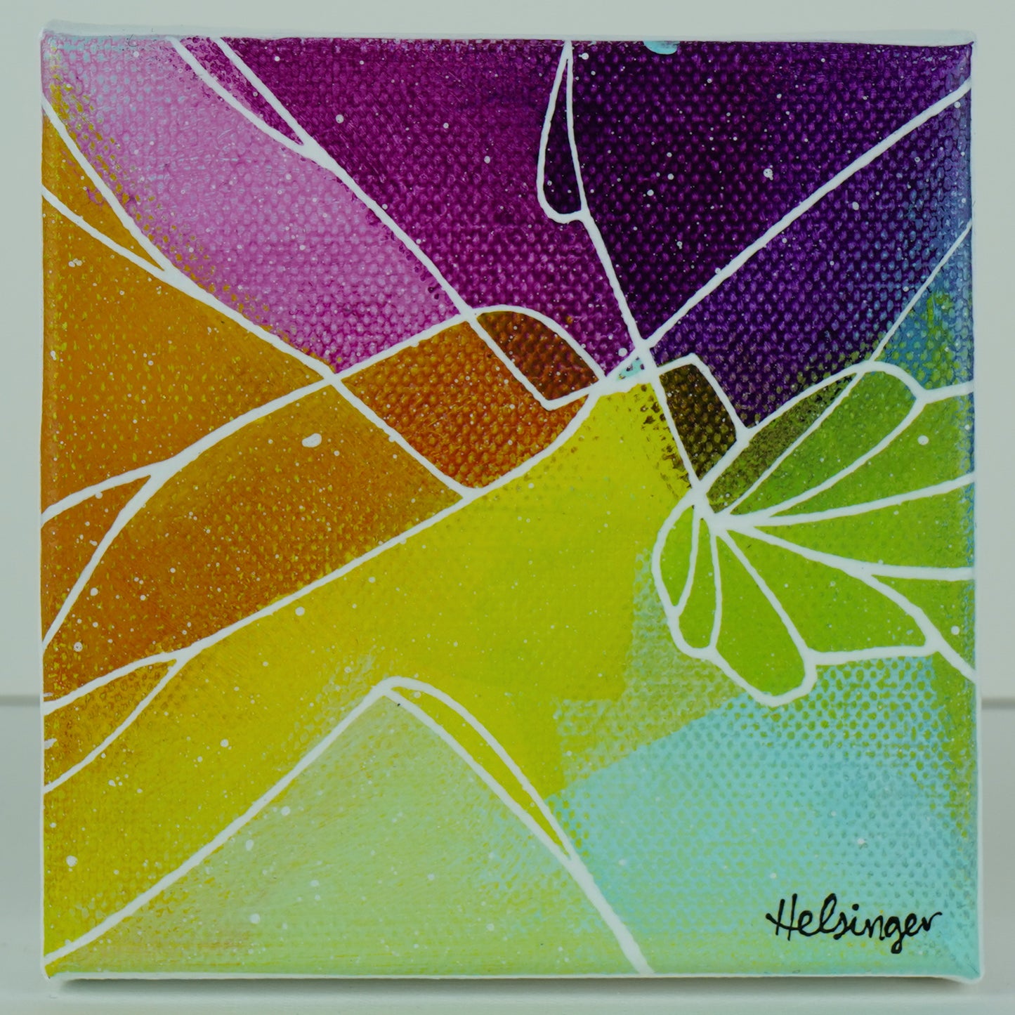 4"x4" Original Painting: "Defiance VIII"
