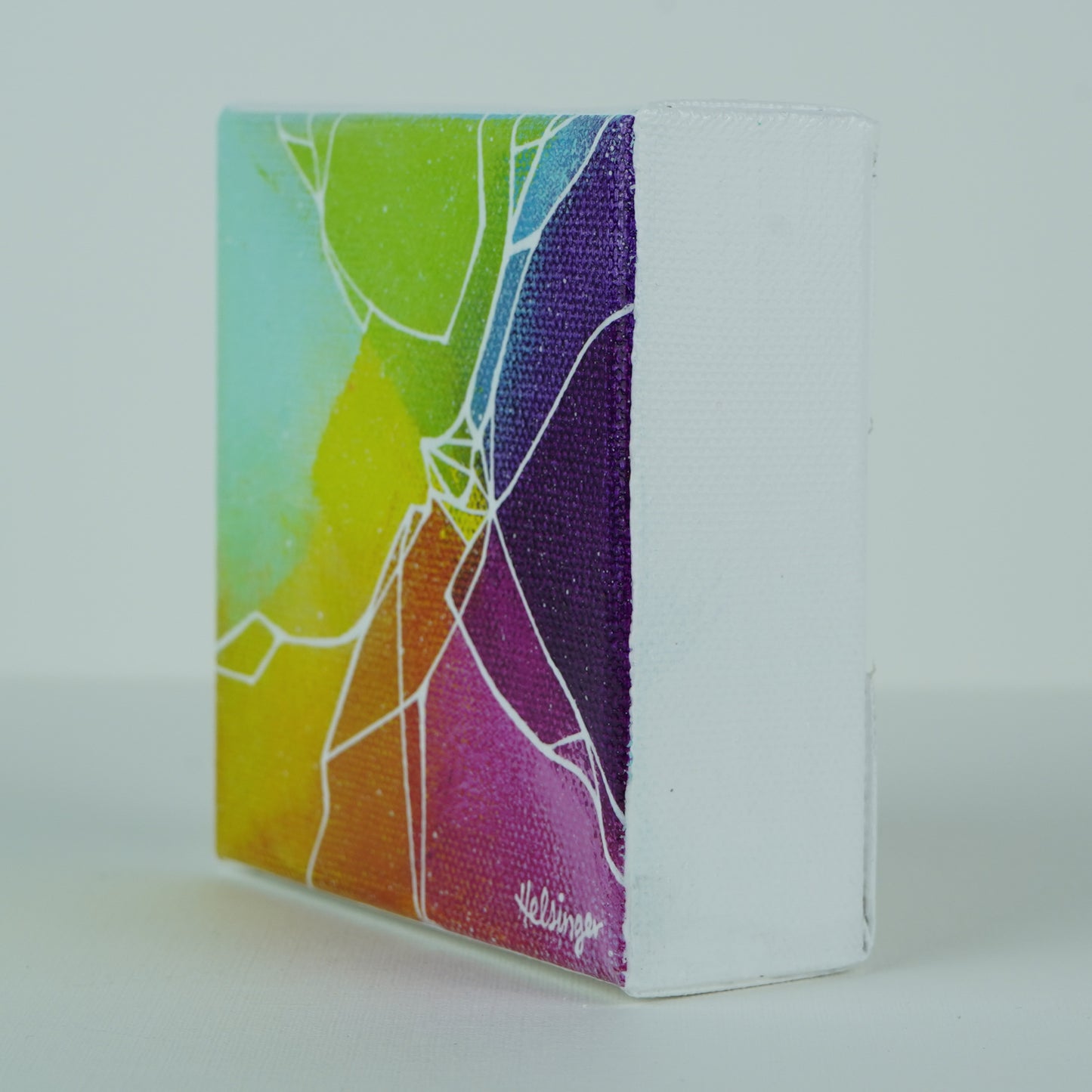 4"x4" Original Painting: "Defiance X"