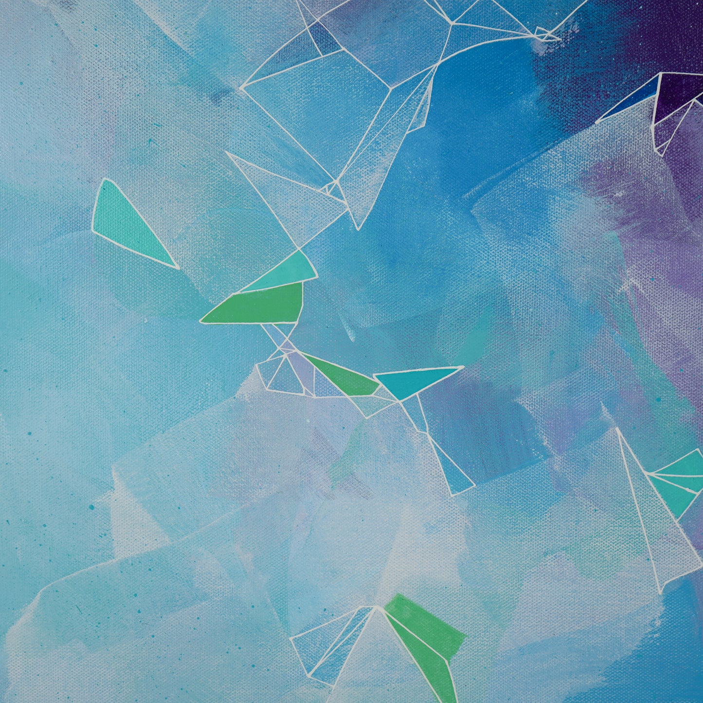 18"x18" Original Painting: "Fragments and Fractures II"