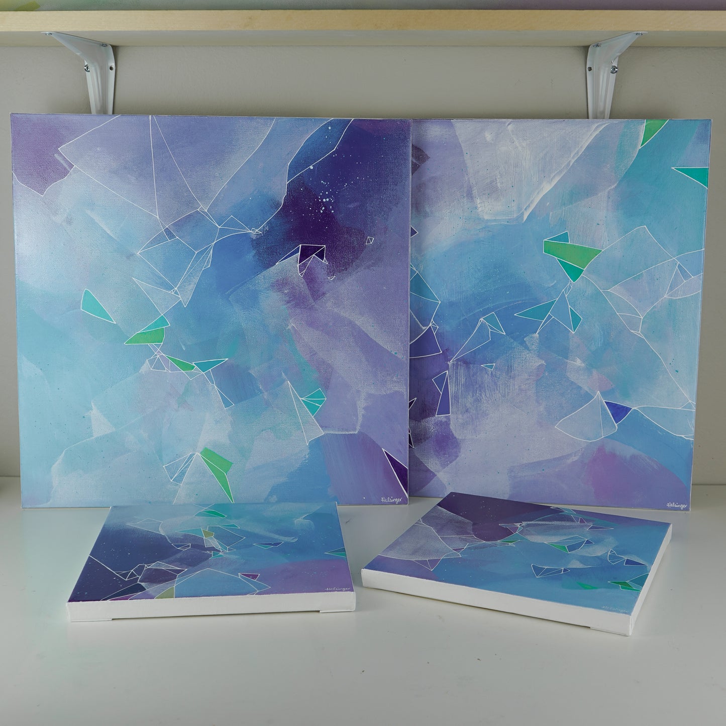 18"x18" Original Painting: "Fragments and Fractures II"