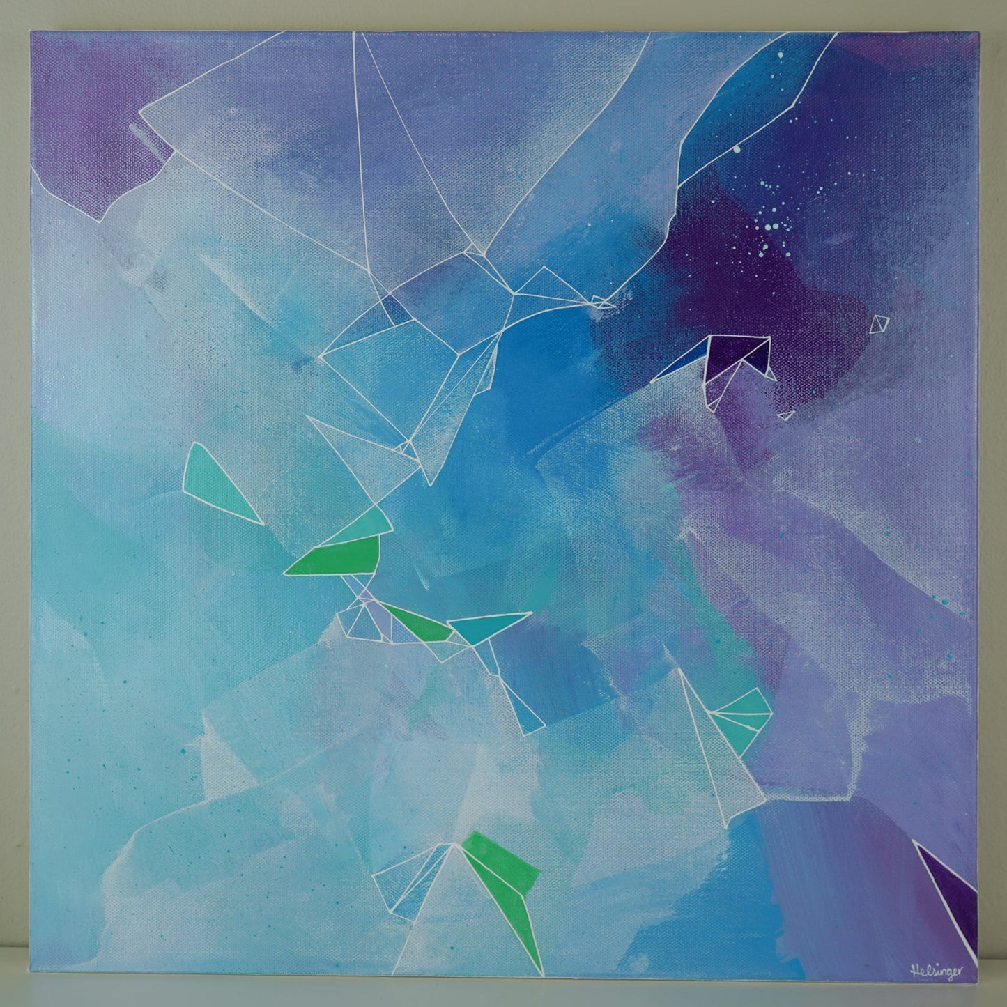 18"x18" Original Painting: "Fragments and Fractures II"