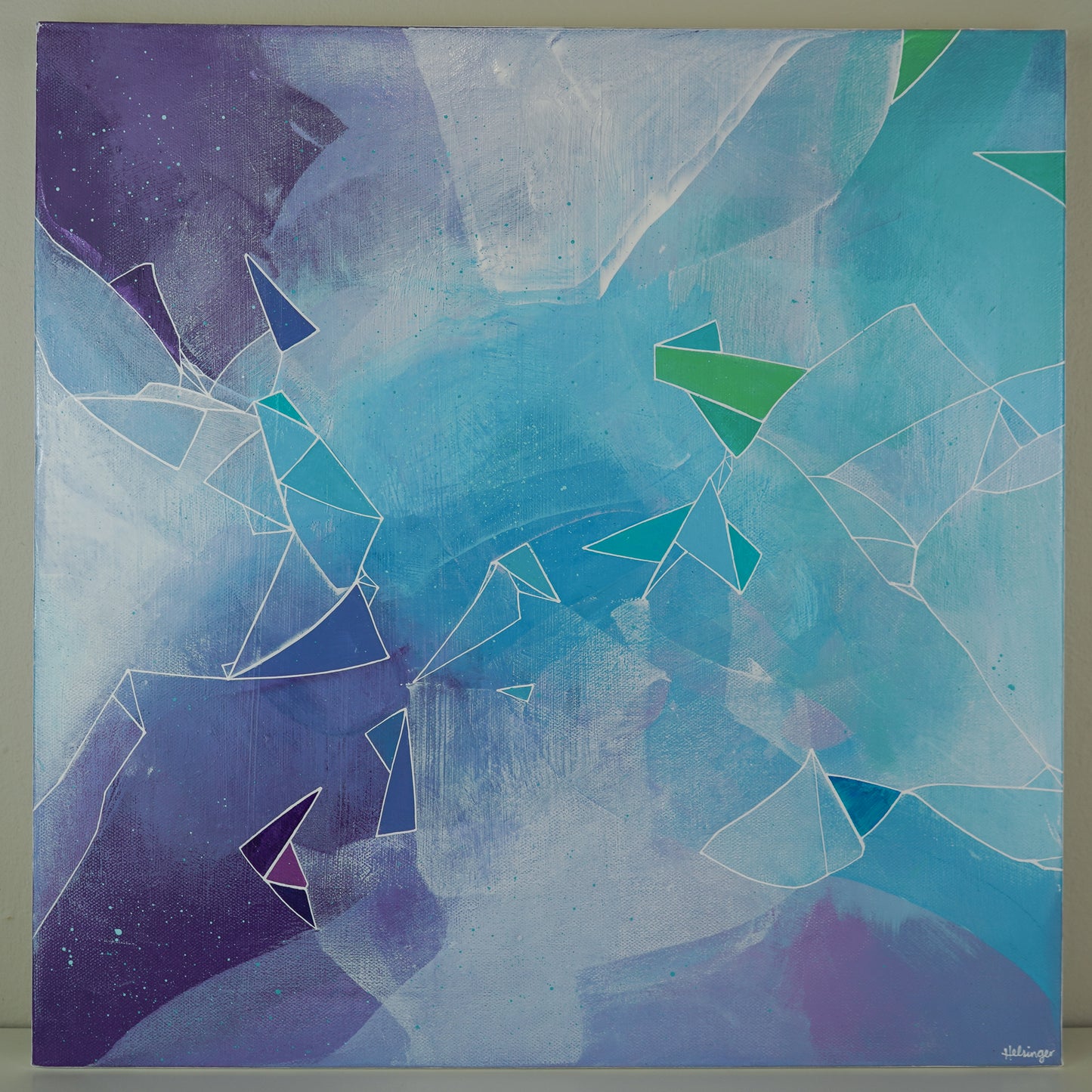 18"x18" Original Painting: "Fragments and Fractures I"