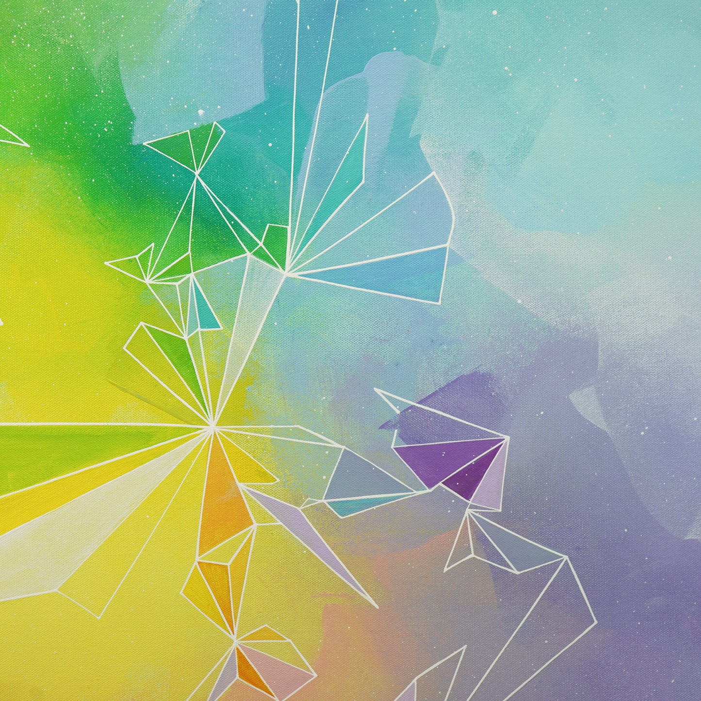 36"x48" Original Painting: "Full Spectrum Fragments and Fractures I"