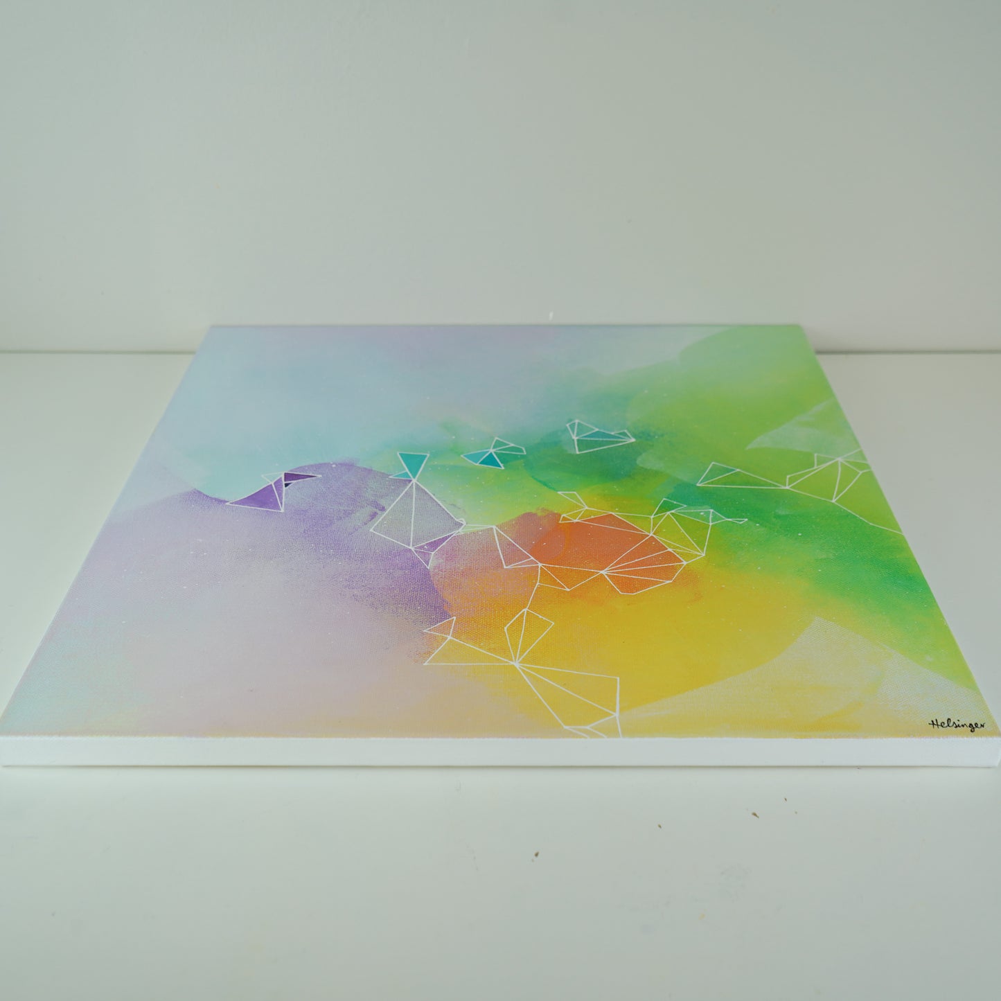 18"x18" Original Painting: "Full Spectrum Fragments and Fractures III"