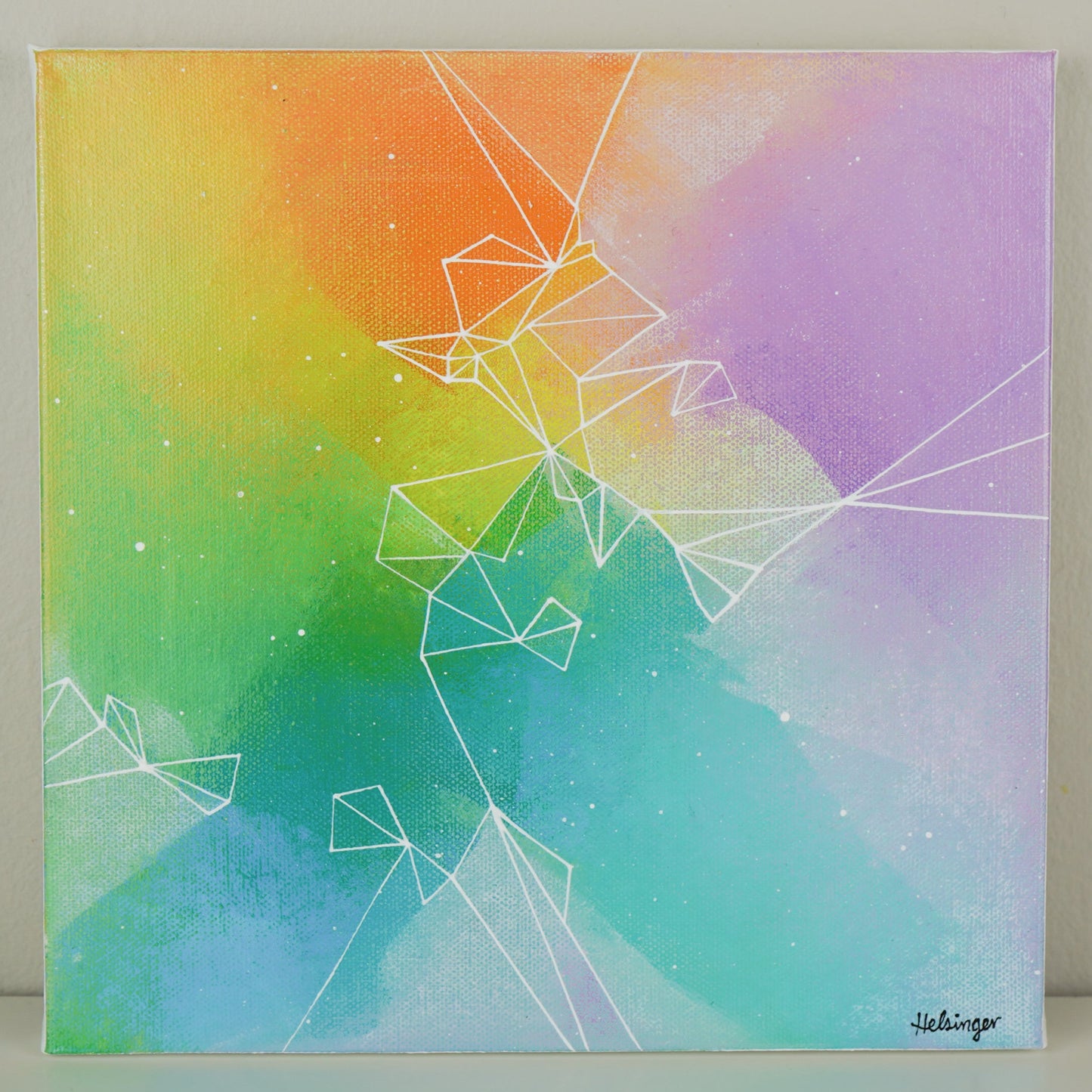 10"x10" Original Painting: "Full Spectrum Fragments and Fractures IV"