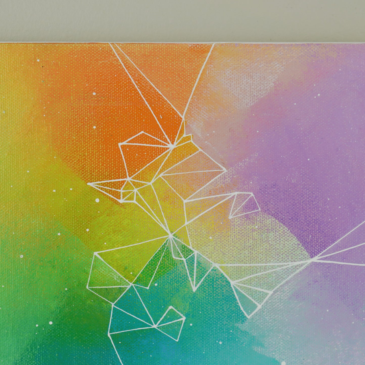10"x10" Original Painting: "Full Spectrum Fragments and Fractures IV"