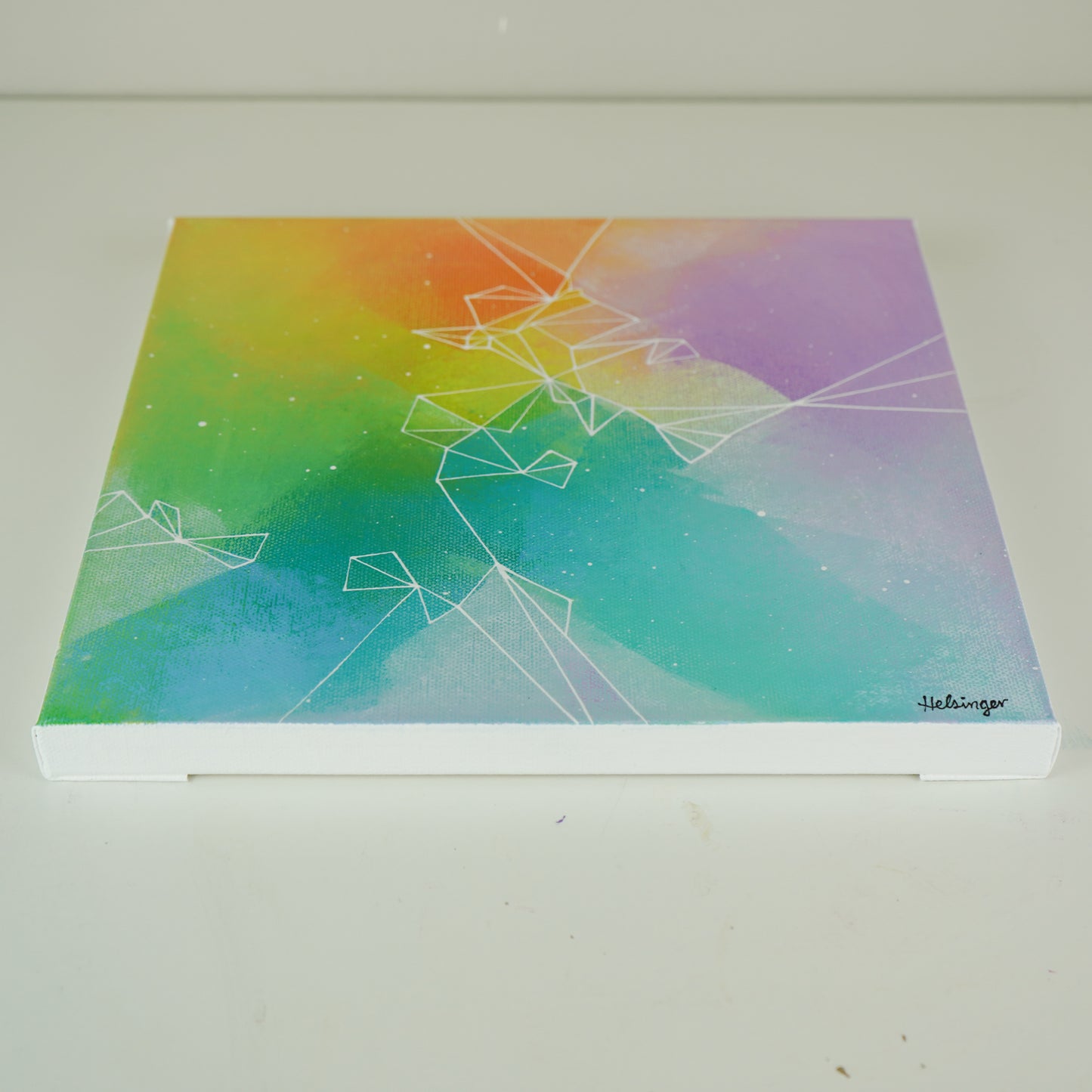 10"x10" Original Painting: "Full Spectrum Fragments and Fractures IV"