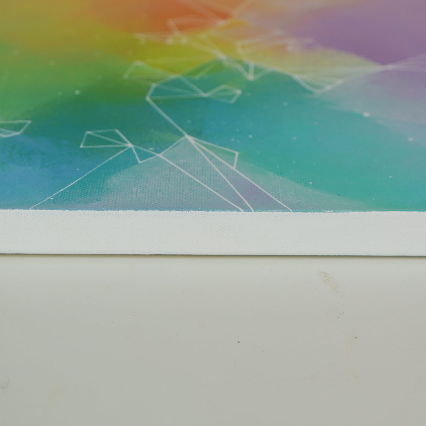 10"x10" Original Painting: "Full Spectrum Fragments and Fractures IV"