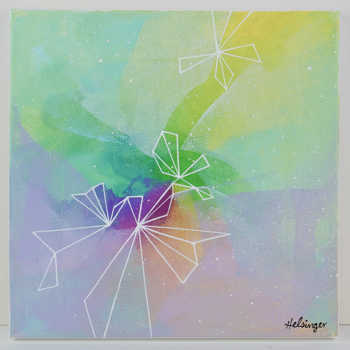 8"x8" Original Painting: "Full Spectrum Fragments and Fractures IX"