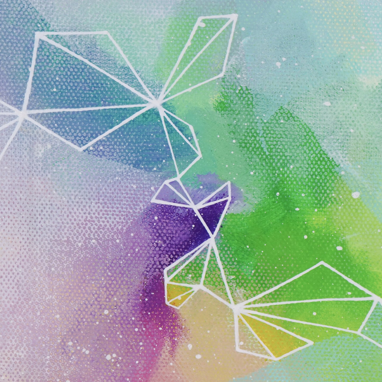 8"x8" Original Painting: "Full Spectrum Fragments and Fractures VI"