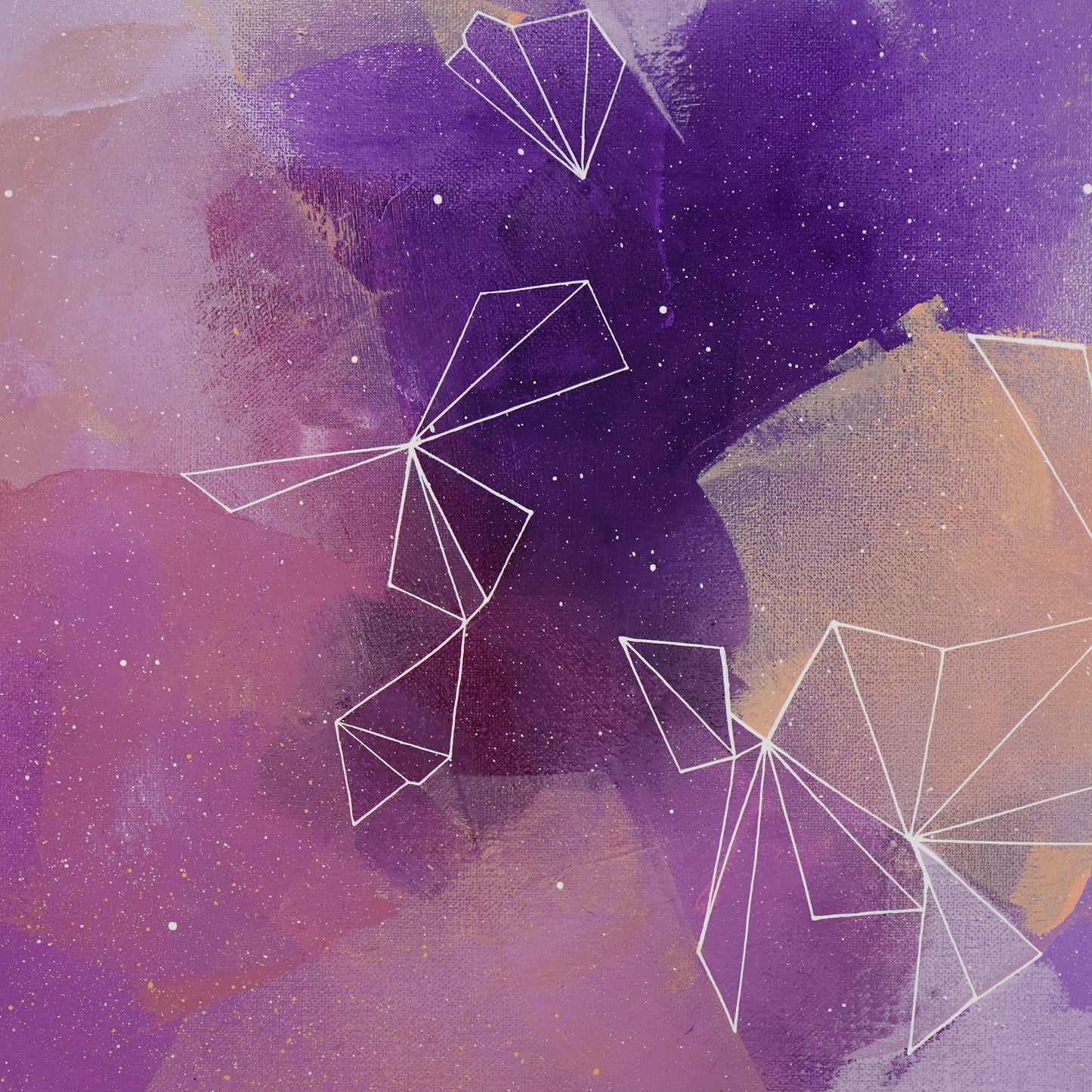 18"x18" Original Painting: "Mauve Musings I"