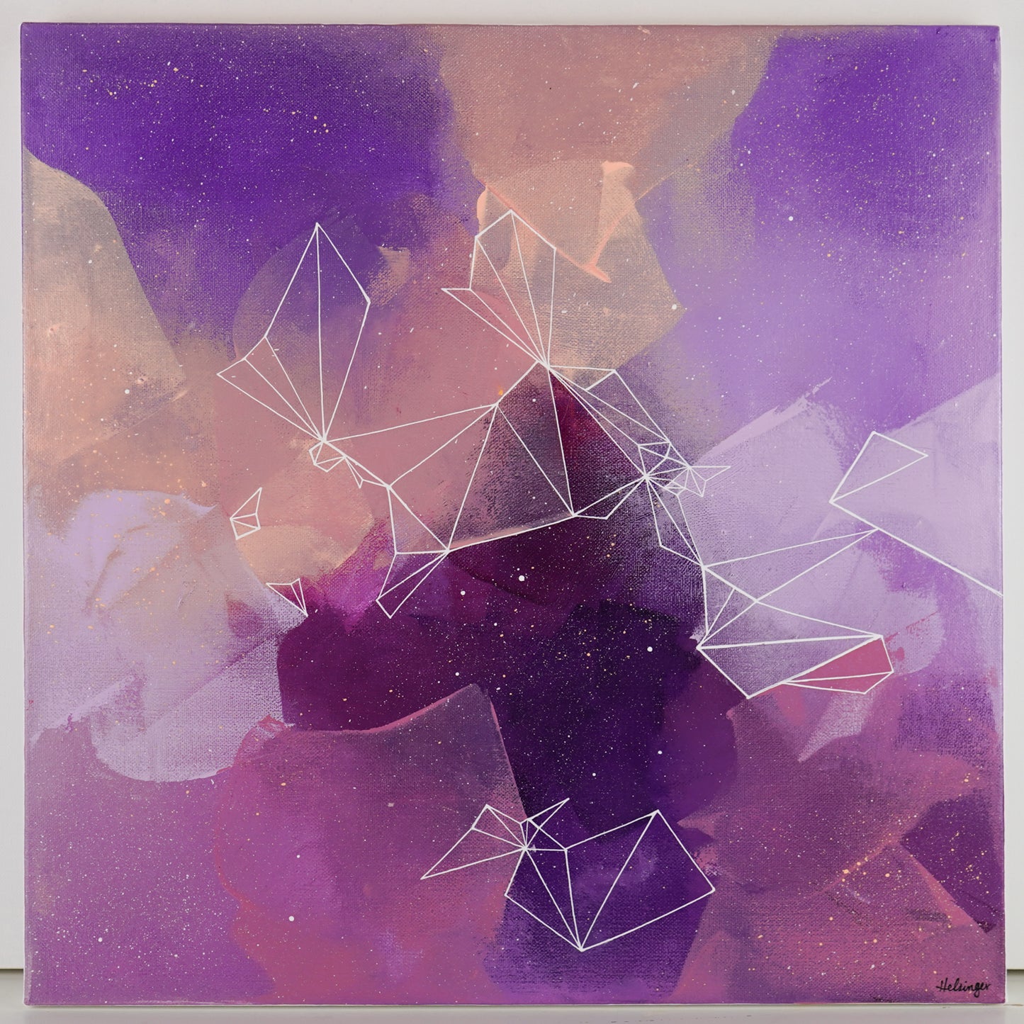 18"x18" Original Painting: "Mauve Musings II"