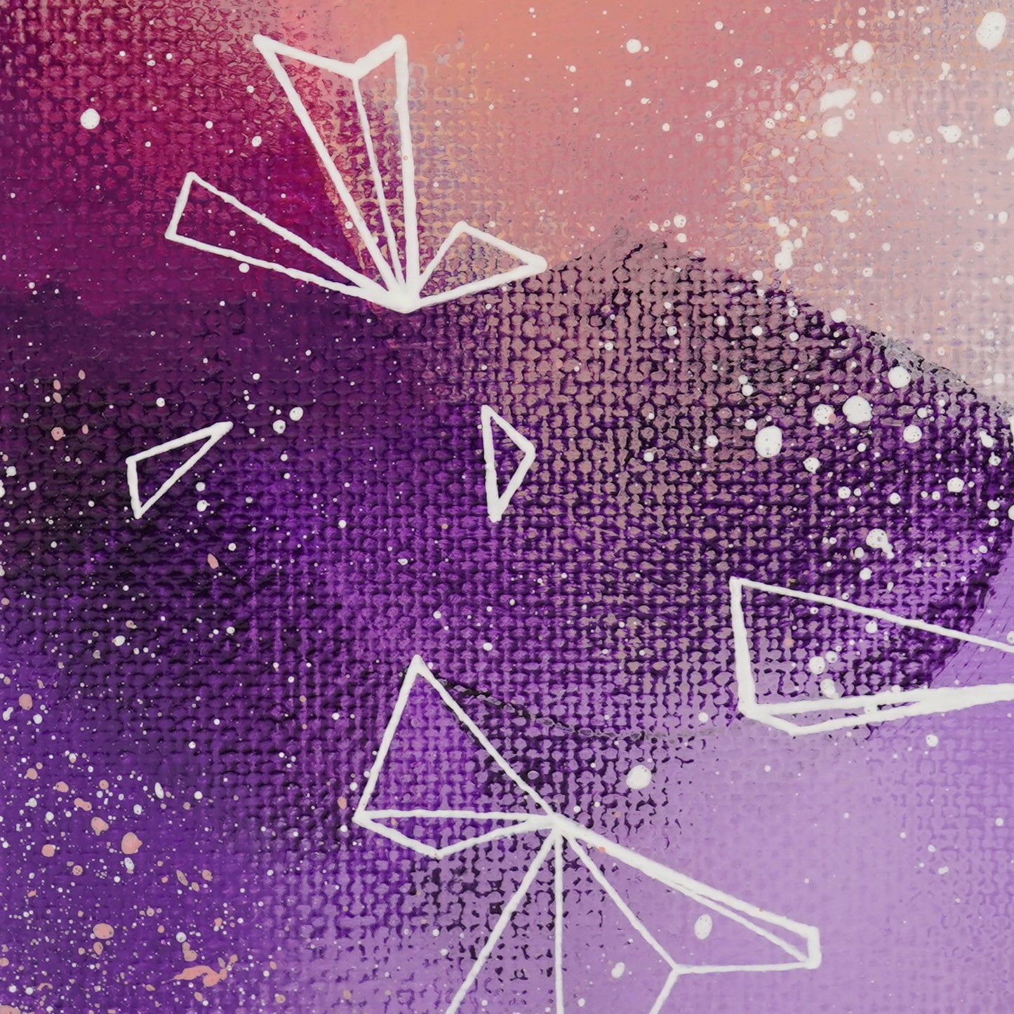 4"x4" Original Painting: "Mauve Musings IX"