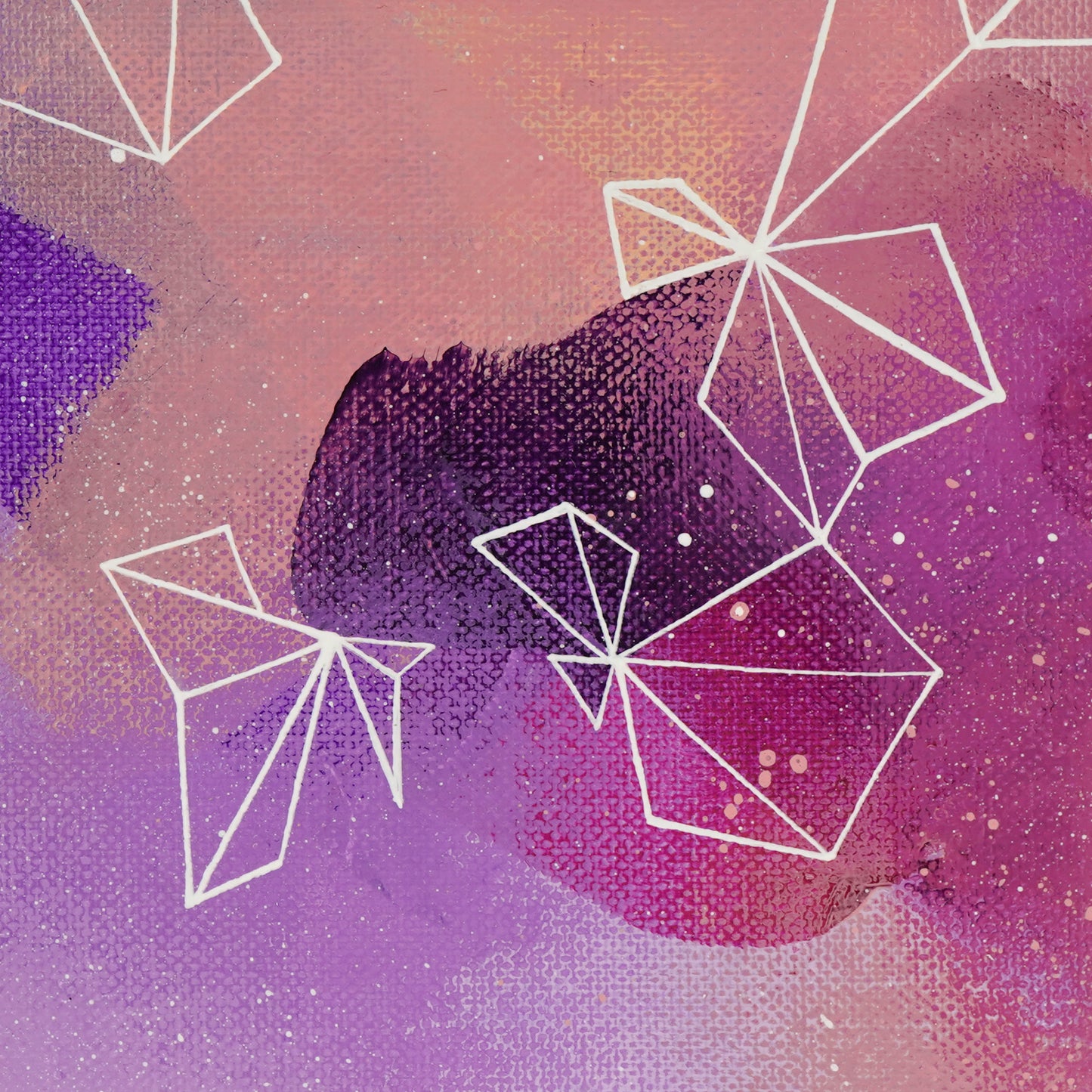 6"x6" Original Painting: "Mauve Musings V"