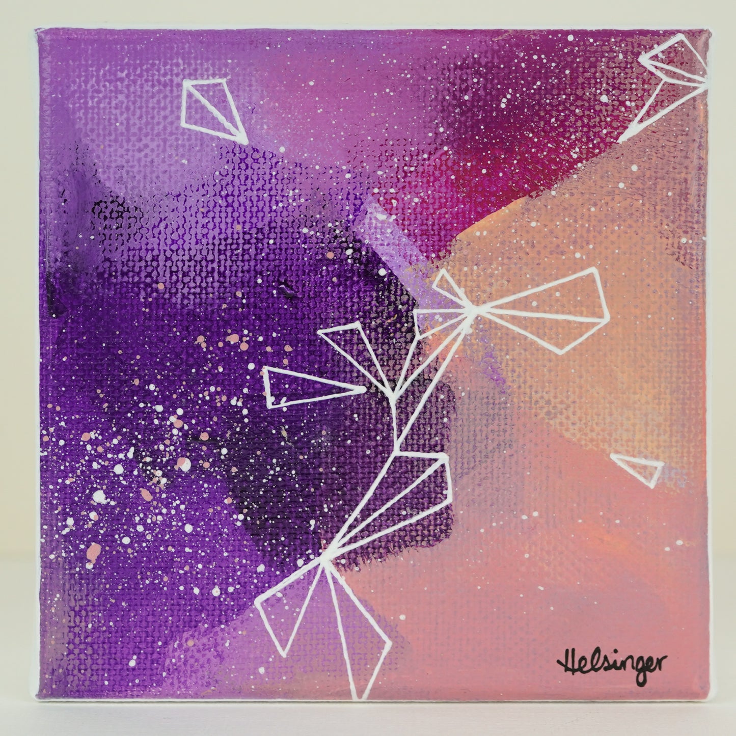 4"x4" Original Painting: "Mauve Musings X"