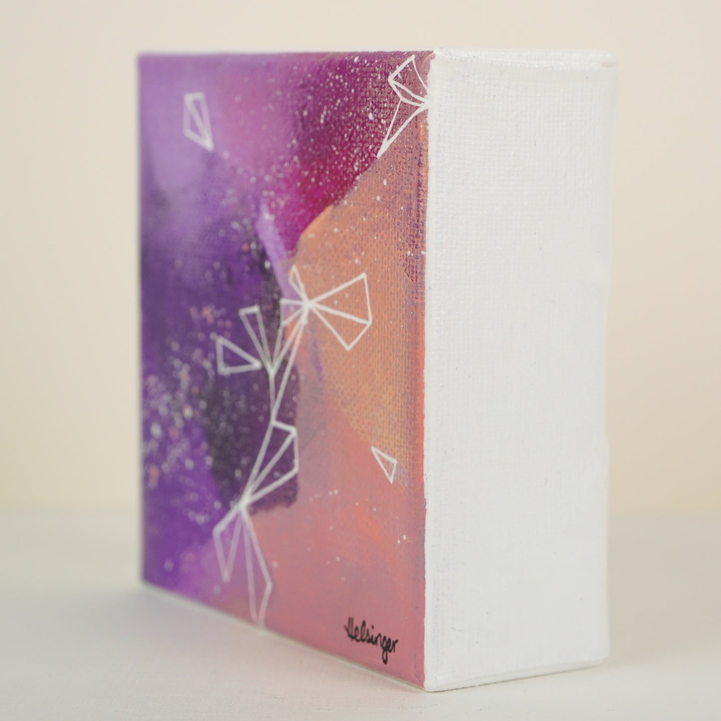 4"x4" Original Painting: "Mauve Musings X"