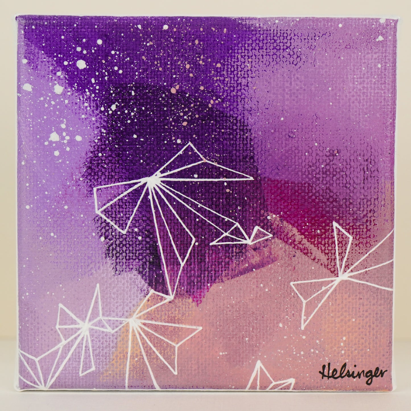 4"x4" Original Painting: "Mauve Musings XI"