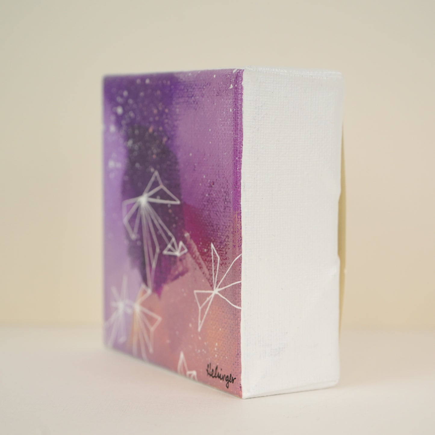 4"x4" Original Painting: "Mauve Musings XI"