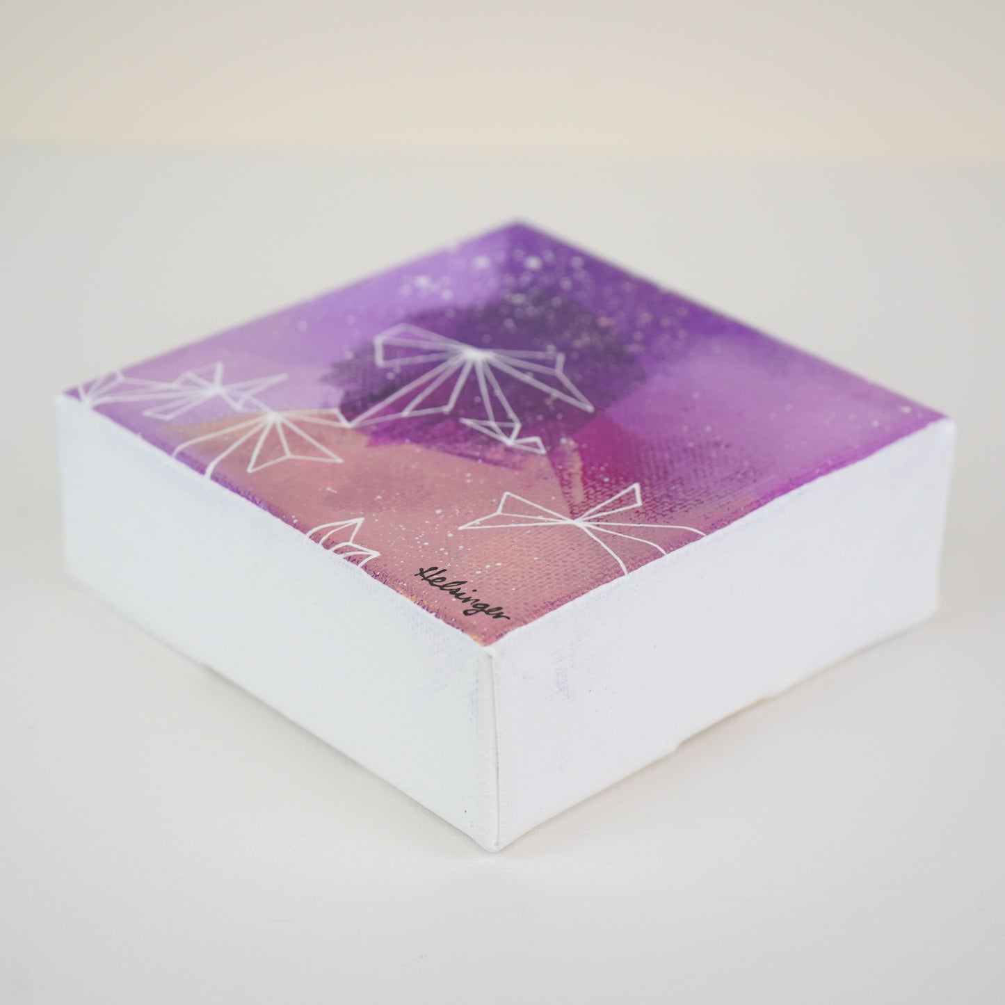4"x4" Original Painting: "Mauve Musings XI"