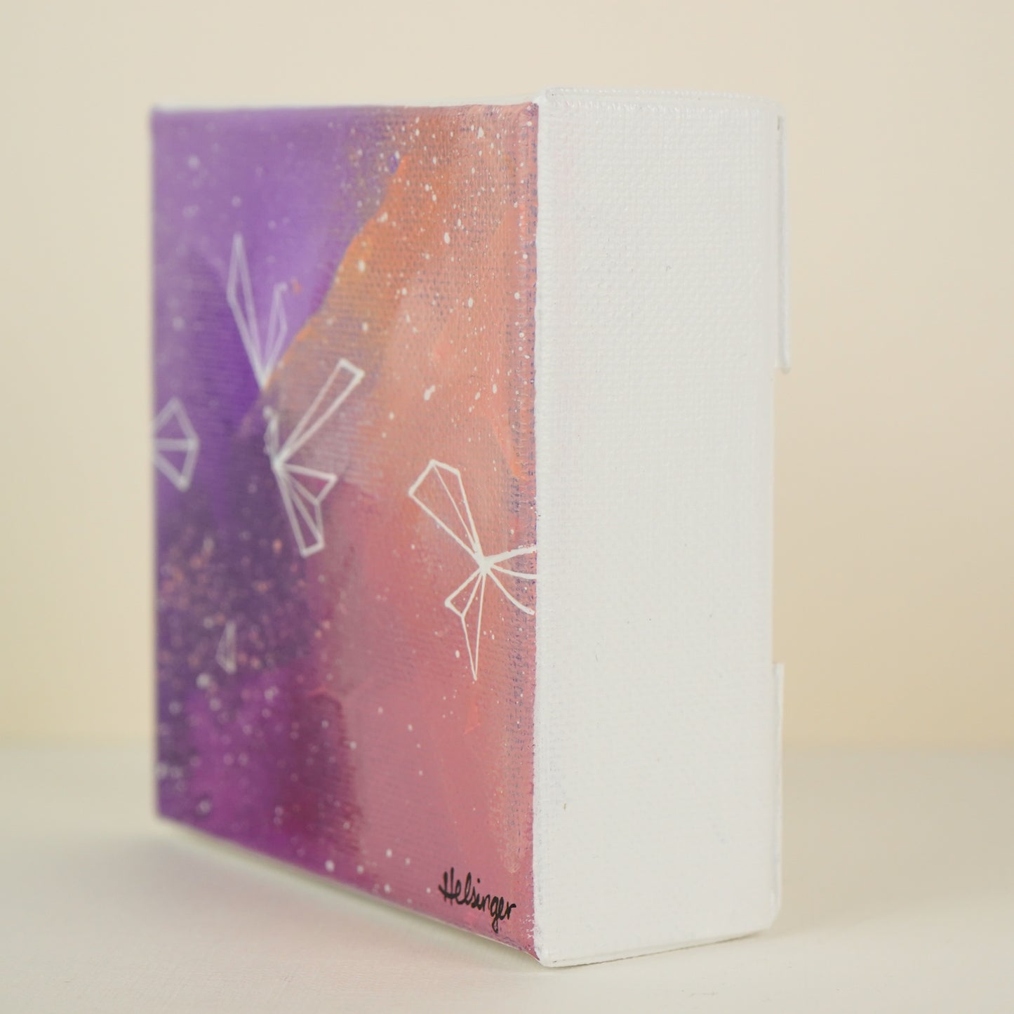 4"x4" Original Painting: "Mauve Musings XII"