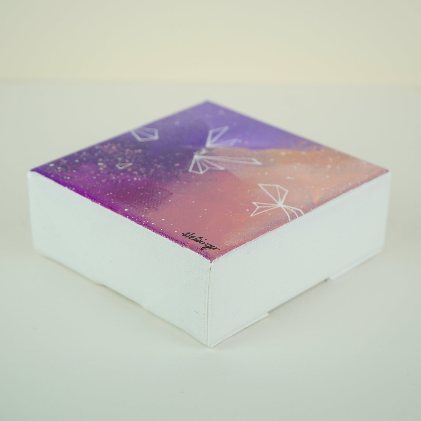 4"x4" Original Painting: "Mauve Musings XII"