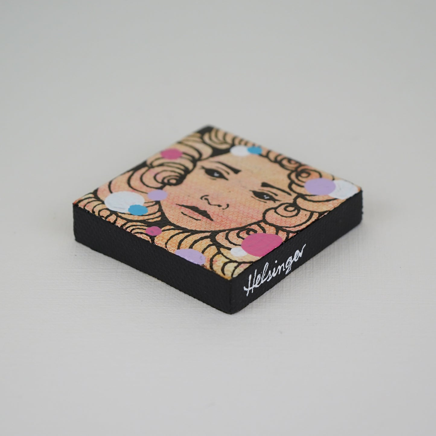 2"x2" Original Painting: "Mini Mask #11"