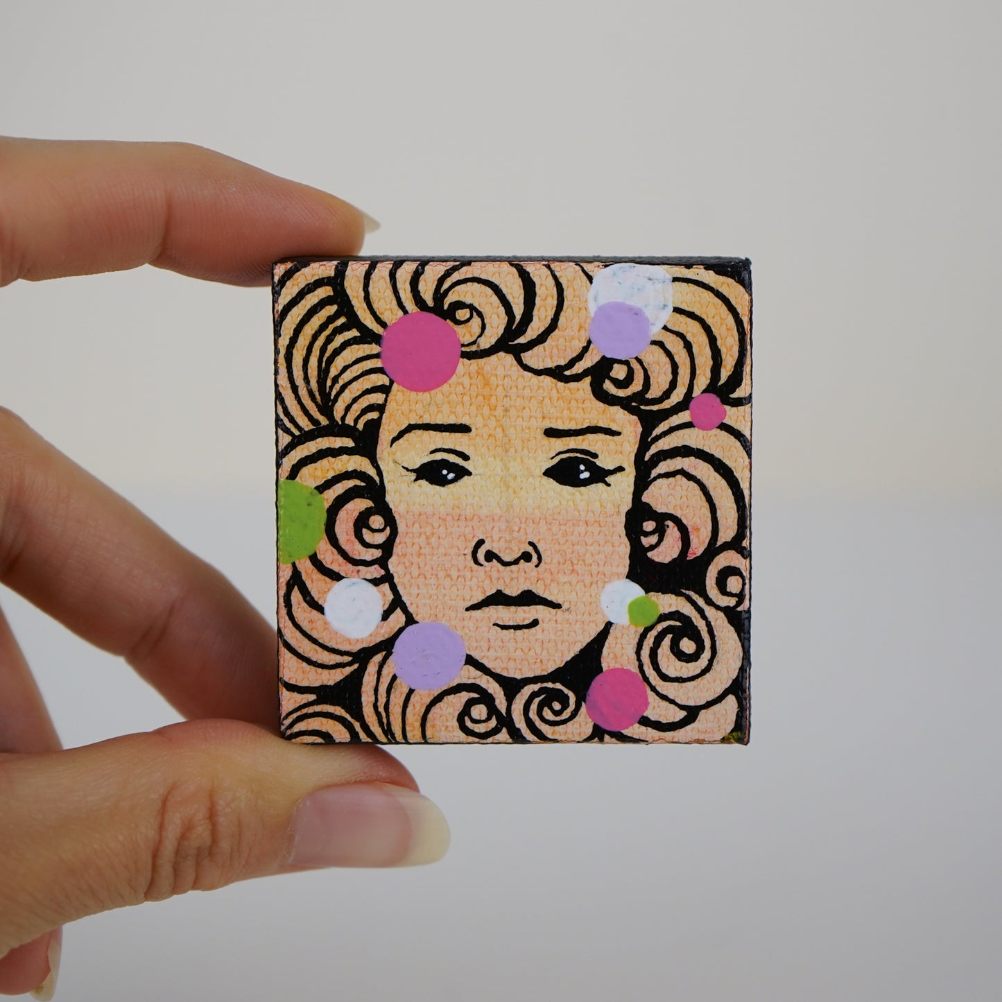 2"x2" Original Painting: "Mini Mask #3"