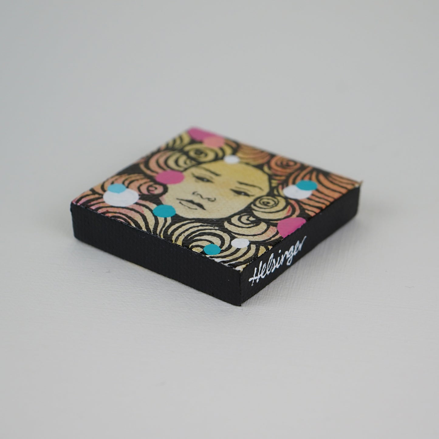 2"x2" Original Painting: "Mini Mask #4"