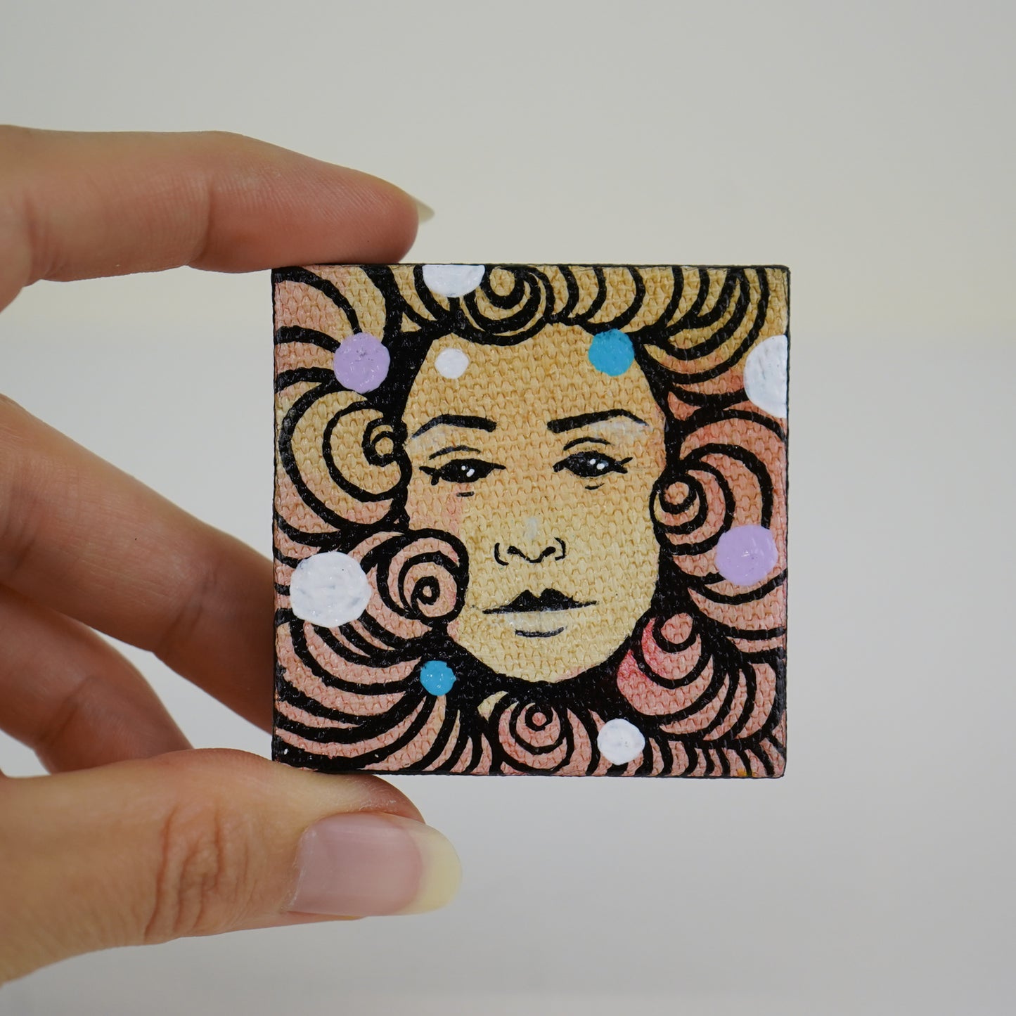 2"x2" Original Painting: "Mini Mask #8"