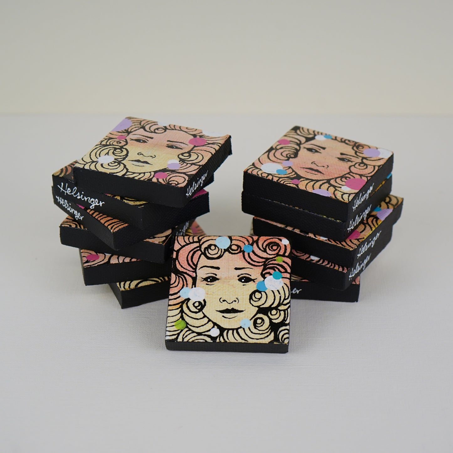2"x2" Original Painting: "Mini Mask #7"