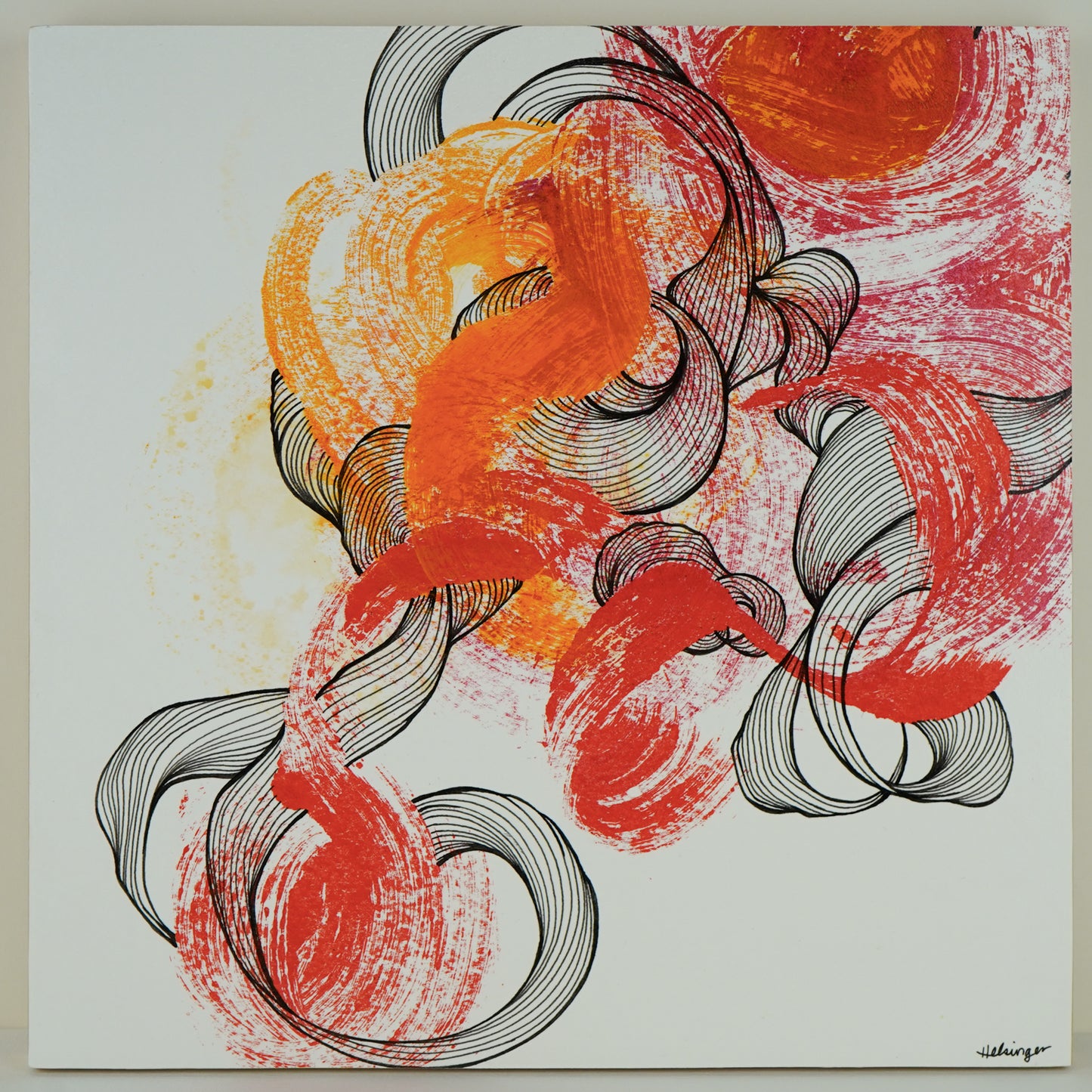 12"x12" Original Art on Cradled Wood Panel: "No 2421"