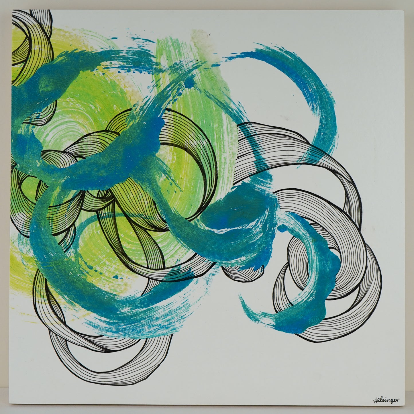 12"x12" Original Art on Cradled Wood Panel: "No 2424"