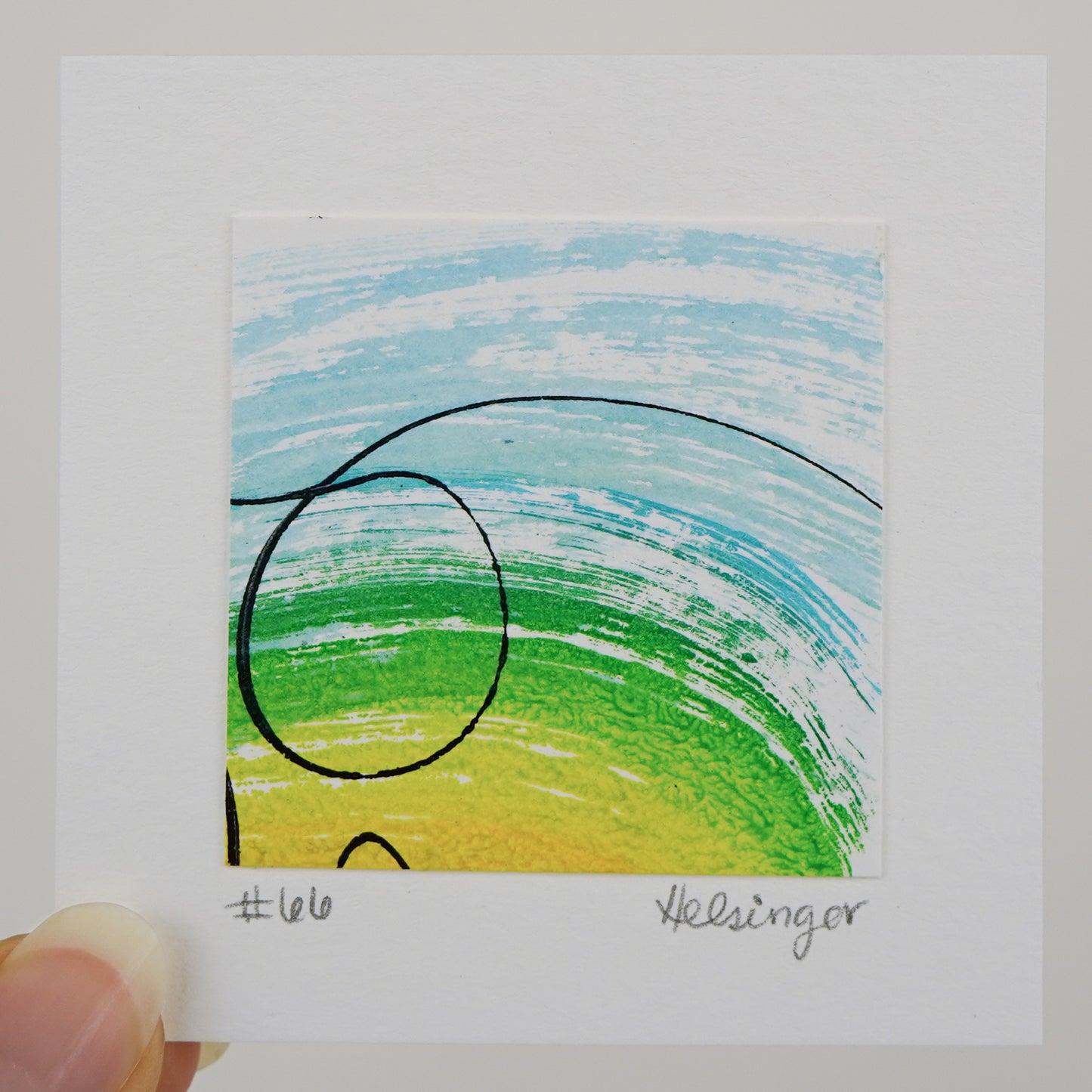 3"x3" Original Art: "Remnants No. 66"