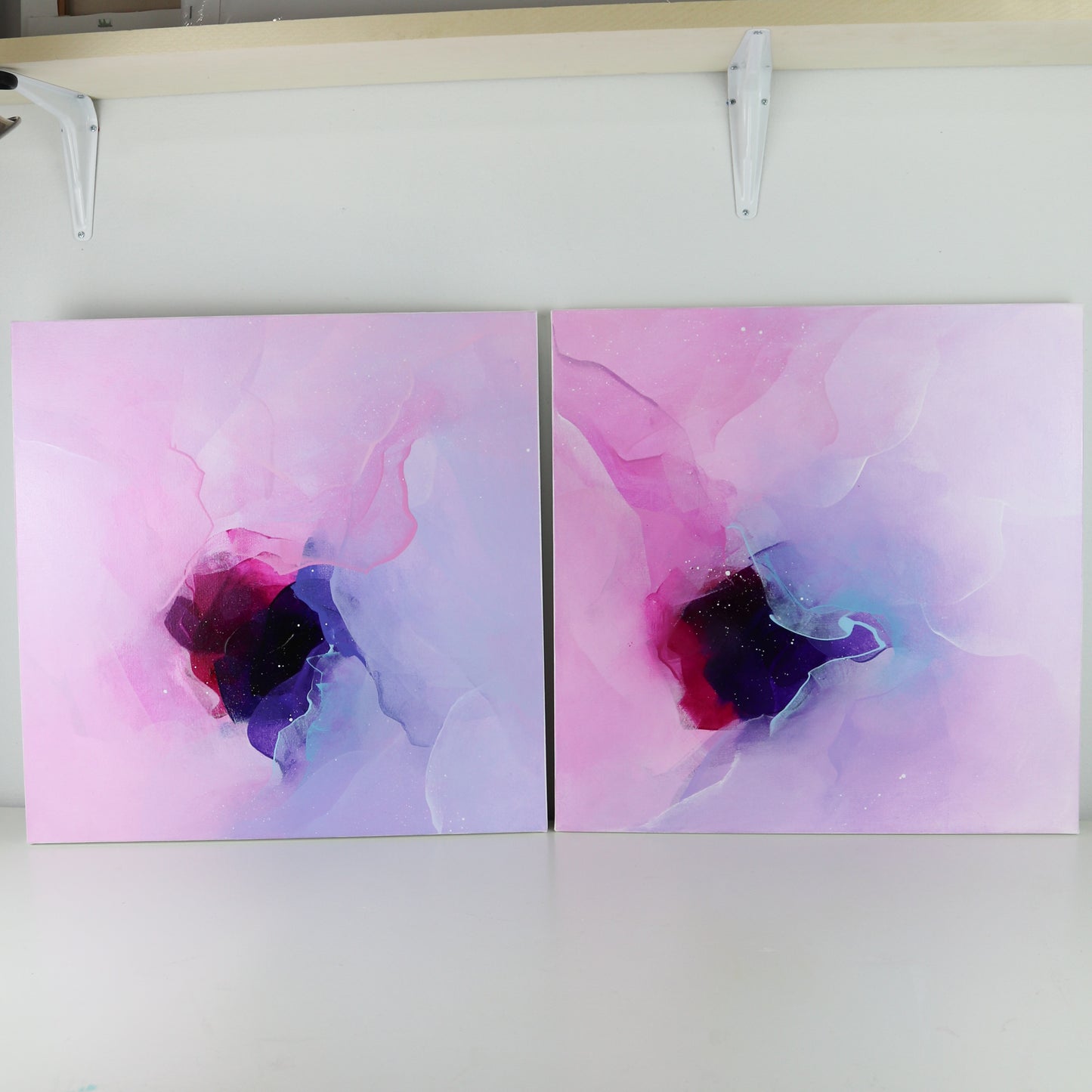 18"x18" Original Painting: "Lavender Portal III"