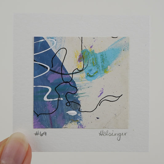 3"x3" Original Art: "A Piece of the Process No. 69"