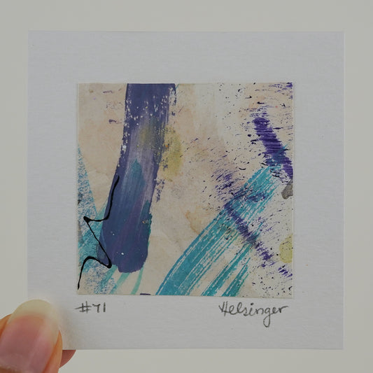 3"x3" Original Art: "A Piece of the Process No. 71"