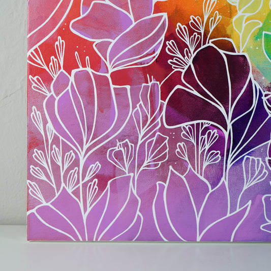 18"x18" Original Painting: "Abundant Bloom XVII"
