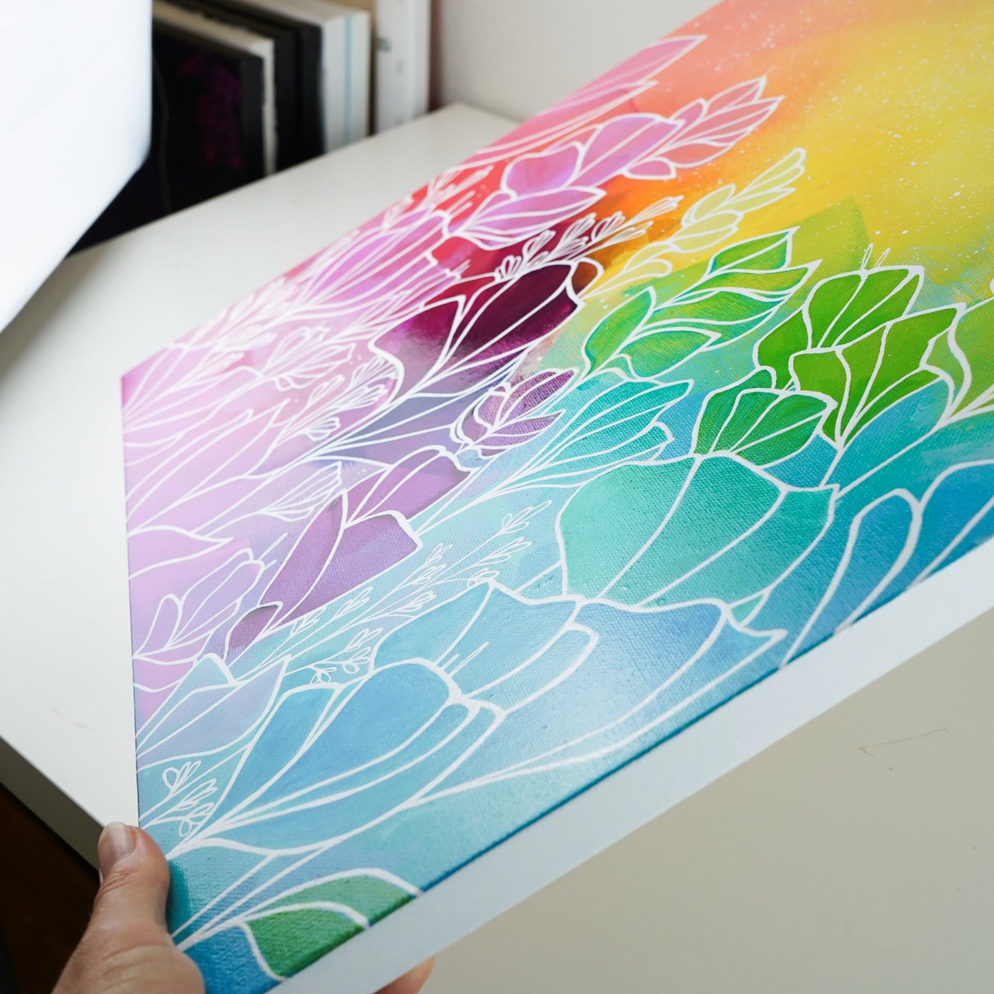 18"x18" Original Painting: "Abundant Bloom XVII"