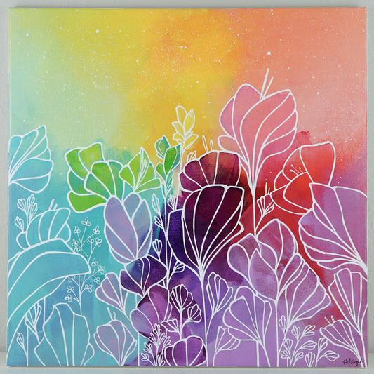 18"x18" Original Painting: "Abundant Bloom XVIII"
