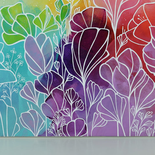 18"x18" Original Painting: "Abundant Bloom XVIII"