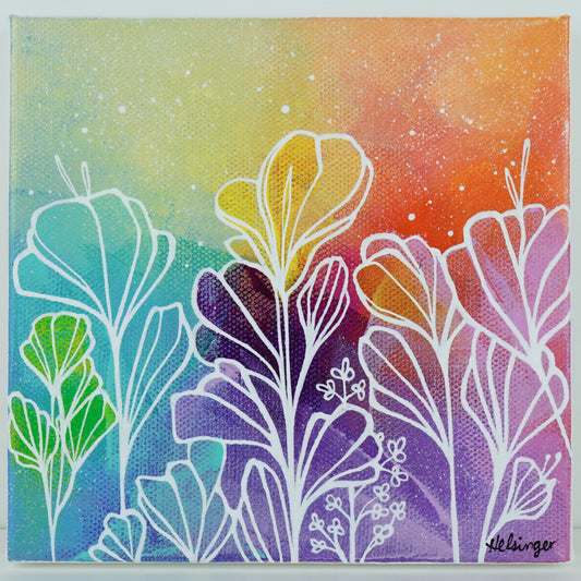 6"x6" Original Painting: "Abundant Bloom XXI"
