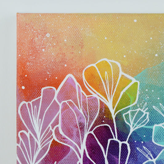 6"x6" Original Painting: "Abundant Bloom XXII"